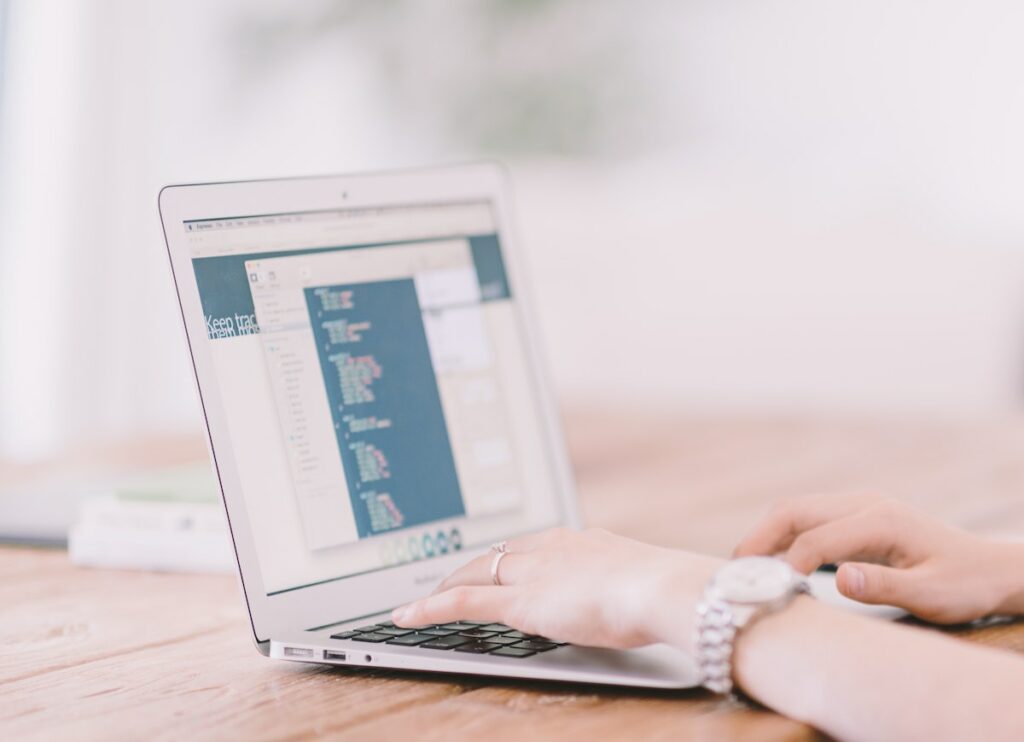 Woman reviewing marketing analytics